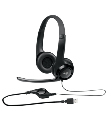 Logitech H390 USB headset for school, featuring noise-cancelling mic, ideal for education and bulk purchases.